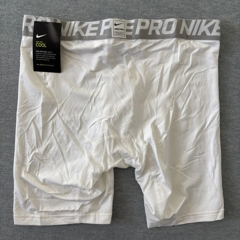 Nike Pro Cool Compression Shorts Mens XXL White Dri-FIT Training Boxers New